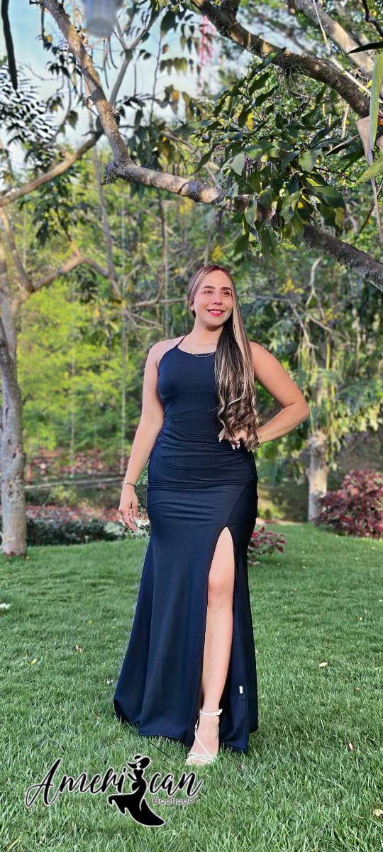VESTIDO ESCOTE ESPALDA NEGRO